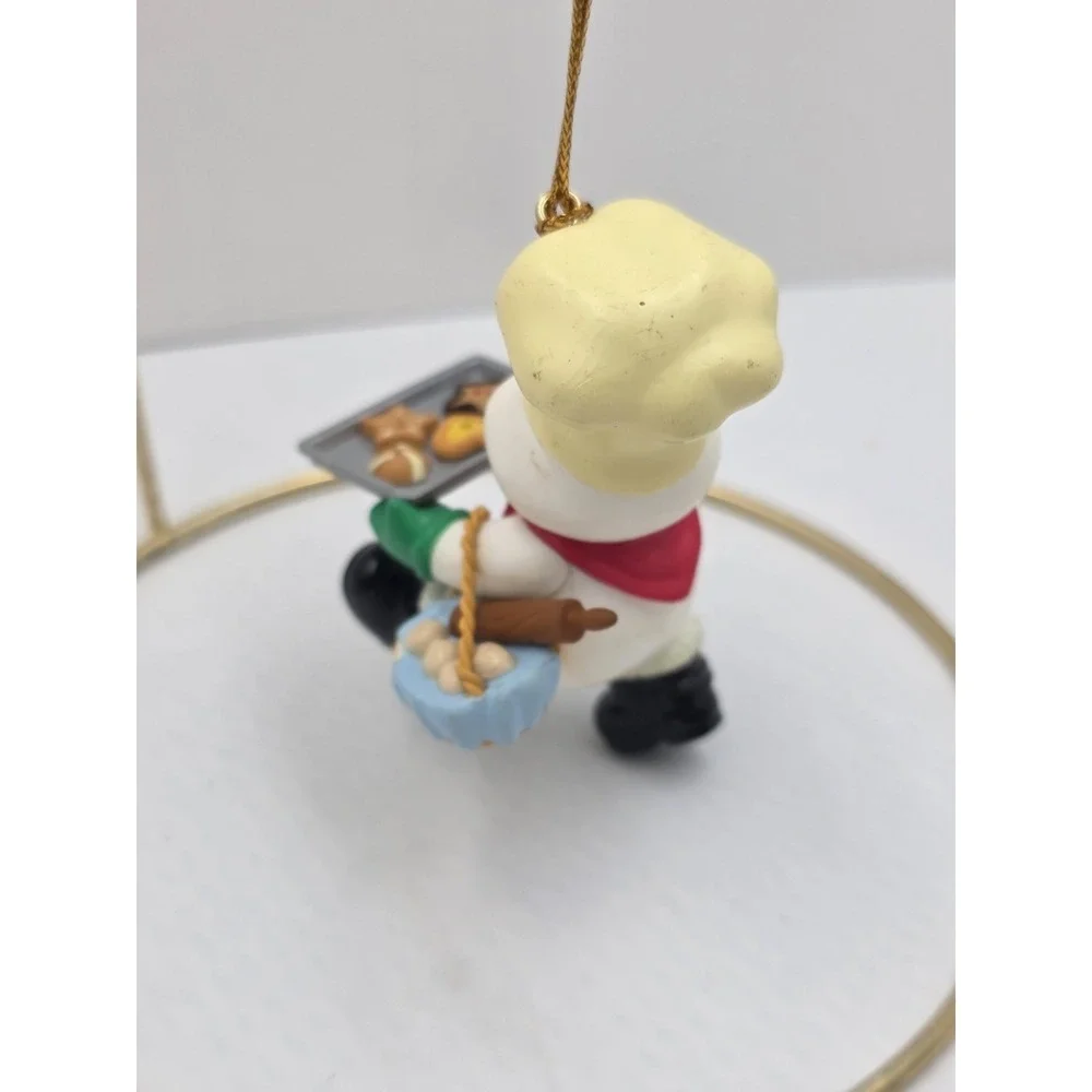 VTG 1997 Mistletoe Magic Snowman Baker Christmas Ornament Cookies‎ Bird 3.5
